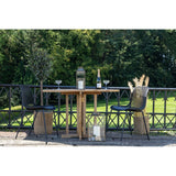 Chaise de jardin Branson - noir, empilable, 55x46.5x82 cm - Ensemble de 4