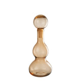 Flacon déco J-Line + bouchon Carol - verre - caramel - petit
