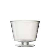 Vase Olivia en verre transparent de J-Line, design élégant et moderne, diamètre 19 cm