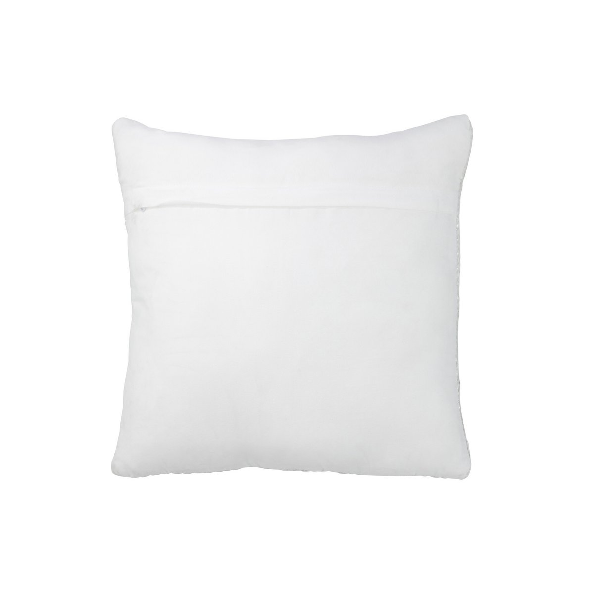 Coussin J-Line métallisé argent avec texture élégante