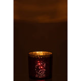 Lanterne J-Line Edge en verre or et rouge, détail du verre