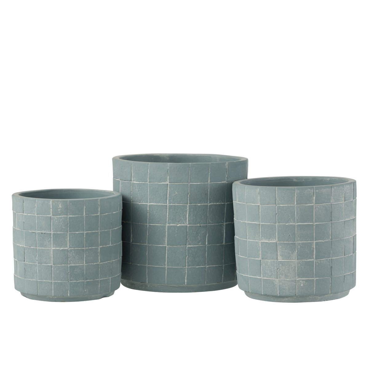 Détail du motif en céramique du pot de fleurs J-Line