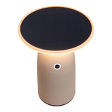 Lampe solaire LED "Ada" blanc pour la lampe de table à LED extérieure en métal et en plastique, avec des LED fermement installées, lampe solaire 22,5 x 16 cm