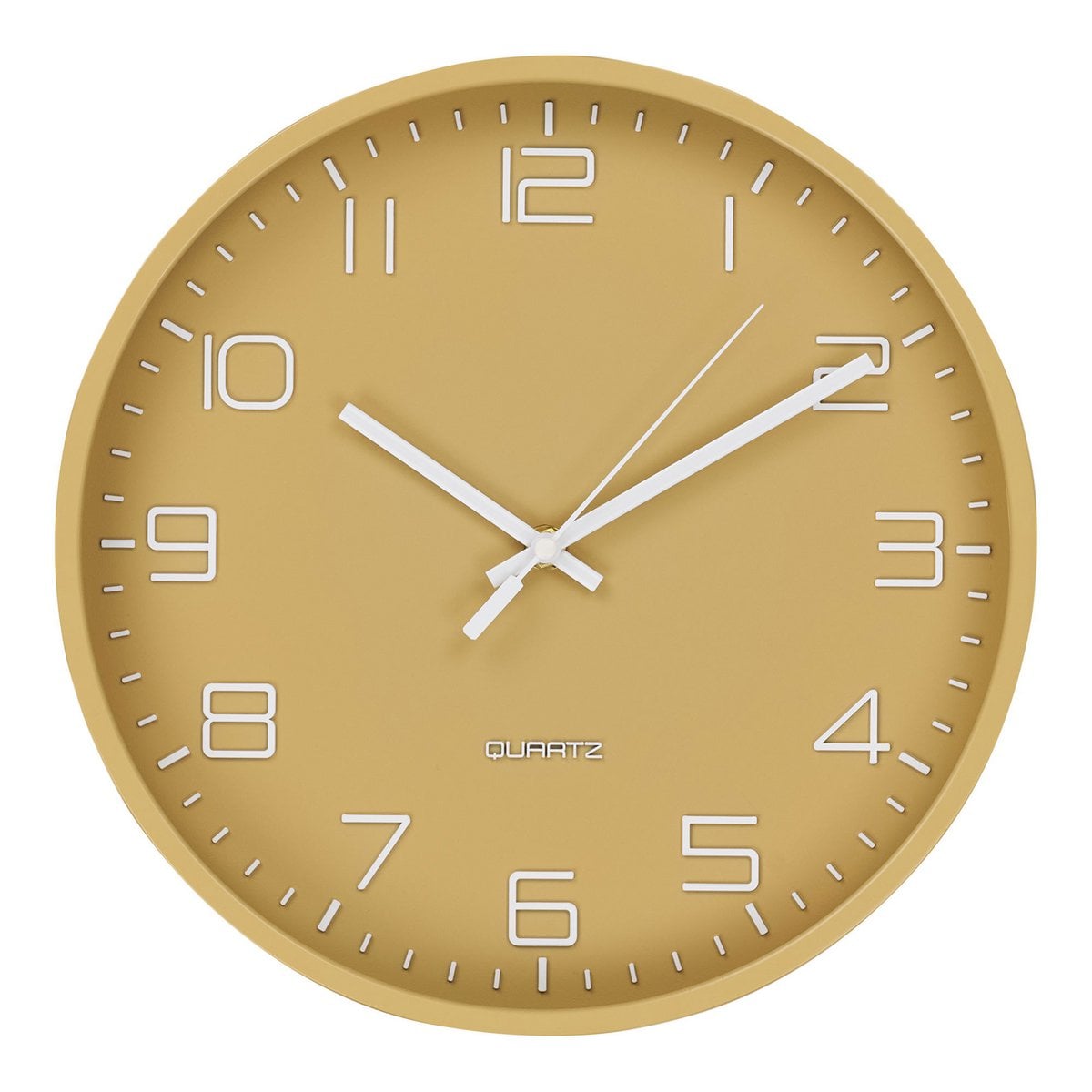 Horloge murale Rosolini en verre avec détails or et vert