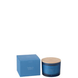 Bougie J-Line Embruns Marins vue de face, couleur bleue