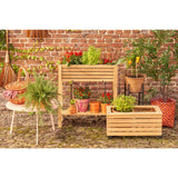Vue latérale de la jardinière Glenwood Brown
