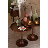 Set Van J-Line - Tables en aluminium brons dans un décor contemporain