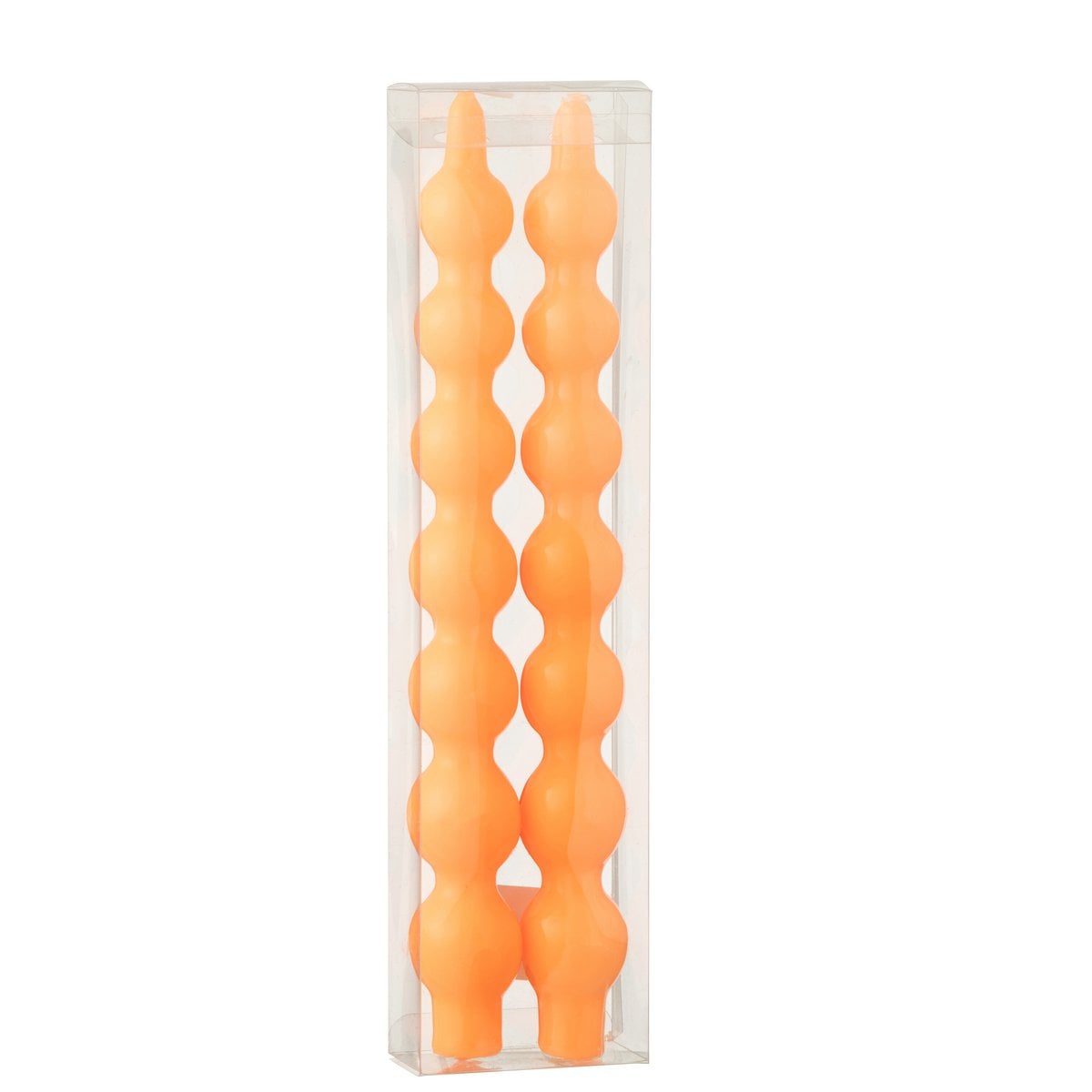 Coffret de 2 bougies gourde fluo orange J-Line - vue avant