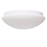 Plafond LED en métal et en verre en blanc, avec des LED-in Fermement construites Ø Env. 29 cm.