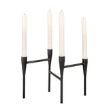 Bougeoir en acier noir avec design géométrique moderne