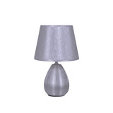 Lampe de table en céramique H: 31 cm "simplement céramique", lampe de table en céramique, argent, avec socket e14, pour salle à manger, salon, couloir ou bureau, 31 cm de haut