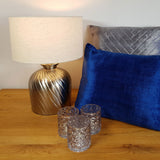 Lampe de table lampe de chevet ø 30 x H 52 cm lampe de table lampe décorative base métal or argent
