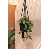 Le Support pour Plantes en Macramé - Noir - M