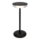 «Pasi» de tablette sans fil pour l'extérieur et à l'intérieur, en métal et en plastique en noir, dimmable, avec une fonction tactile et mémoire, environ. 26 cm de haut