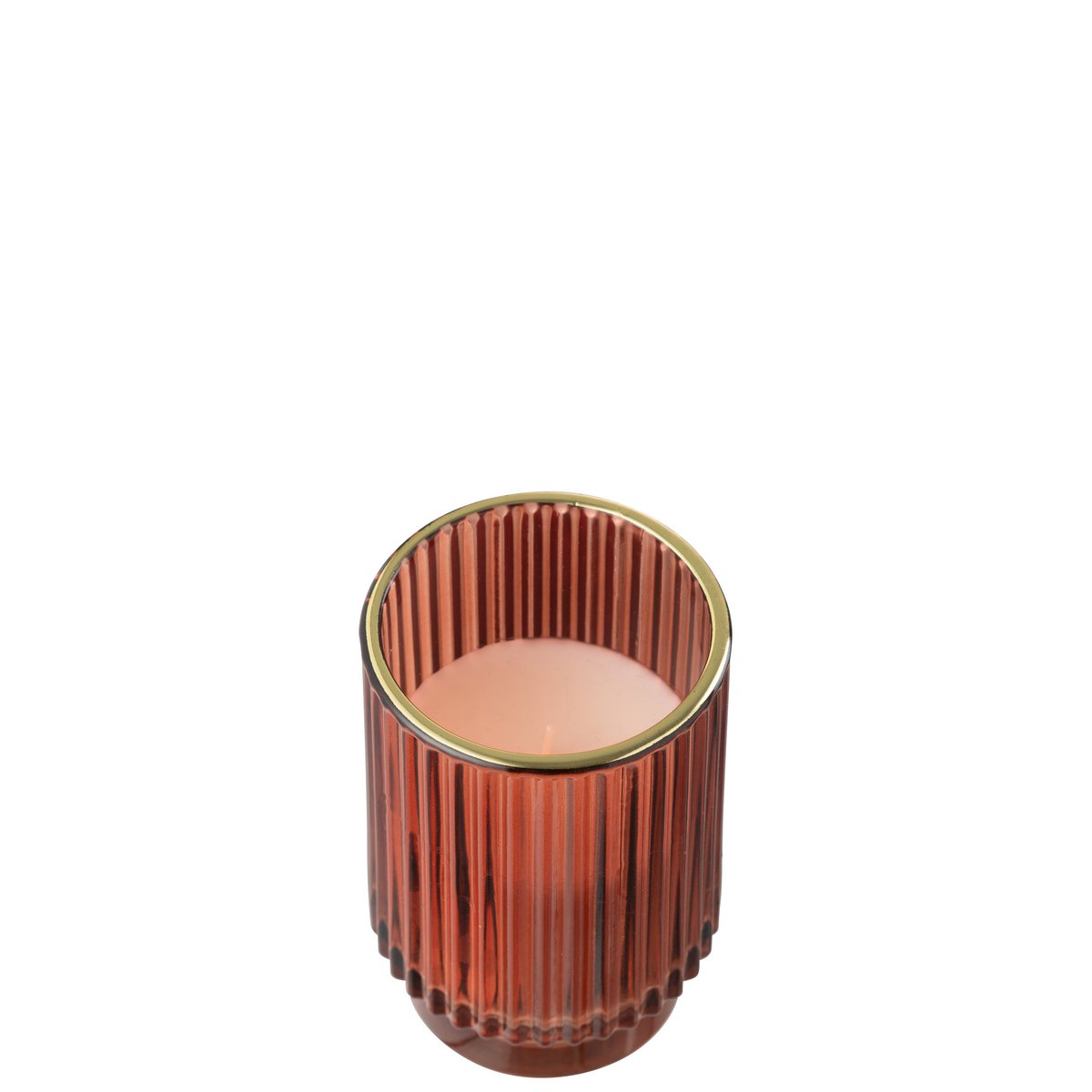Bougie J-Line Olive & Encens sur une table en bois