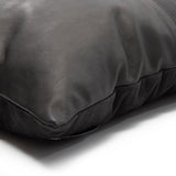 La Housse de Coussin en Cuir à Quatre Panneaux - Noir - 40x40