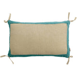 Coussin Elise Chambray Vert de gris 30 x 50 - Tissu doux et élégant