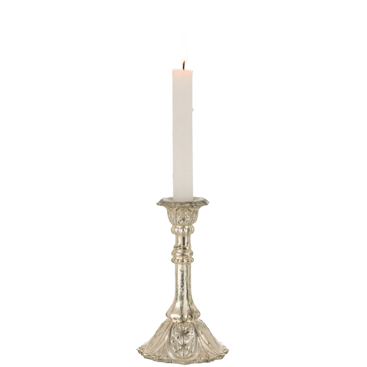 Bougeoir J-Line Oriental, détail du verre argenté.