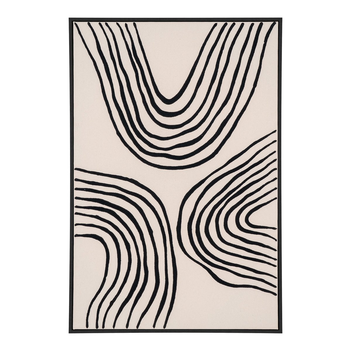 Tableau Lipari - Vue de face montrant le design noir et blanc