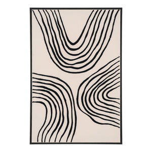 Tableau Lipari - Vue de face montrant le design noir et blanc