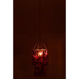 Détail de l'abat-jour J-Line Candel Square en PVC rouge