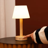 Lampe de table rechargeable en bois marron clair Zoë