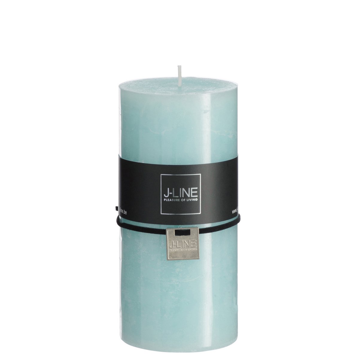 Bougie cylindrique bleue J-Line en décoration de salon, style classique