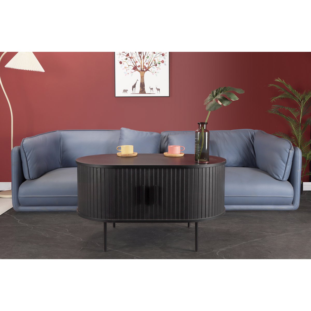 Table basse Moebilia en situation dans un salon moderne