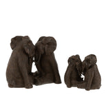 Figure Couple Élément en polyresin marron foncé, vue de face