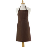 Tablier de cuisine Léo Café 70 x 90 en coton beige, élégant et pratique