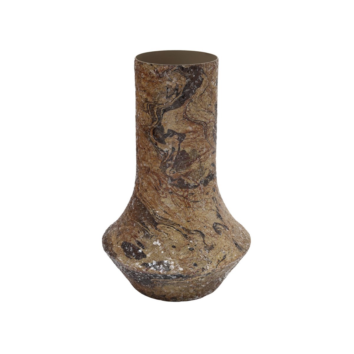 Vase Mosaïque Marbre avec mosaïque de verre, vue de face