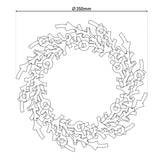 Couronne de Noël LED "Noel" Décoration extérieure en métal et en plastique en vert et en or, avec des LED fermement installés