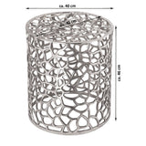 Table d'appoint Table décorative en métal Ø 40 x 46 cm rond Agadir Silver ou Gold aluminium Coral Design