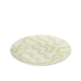 Assiette J-Line en porcelaine verte, vue de dessus