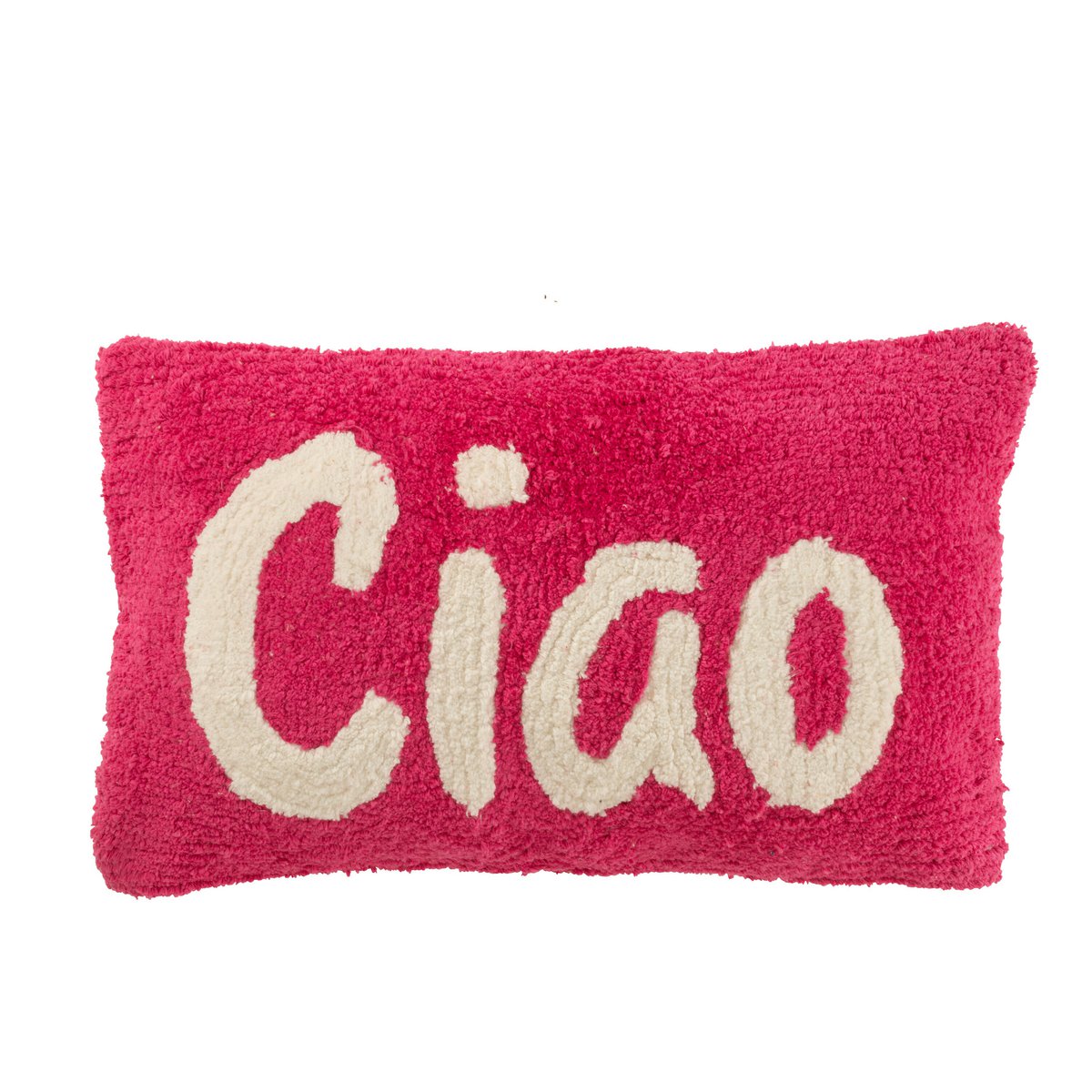 Détail du coussin Cia montrant le tufté et les couleurs