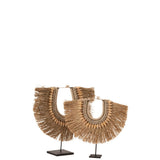 Collier de décoration J-Line en beige avec détails en pierre