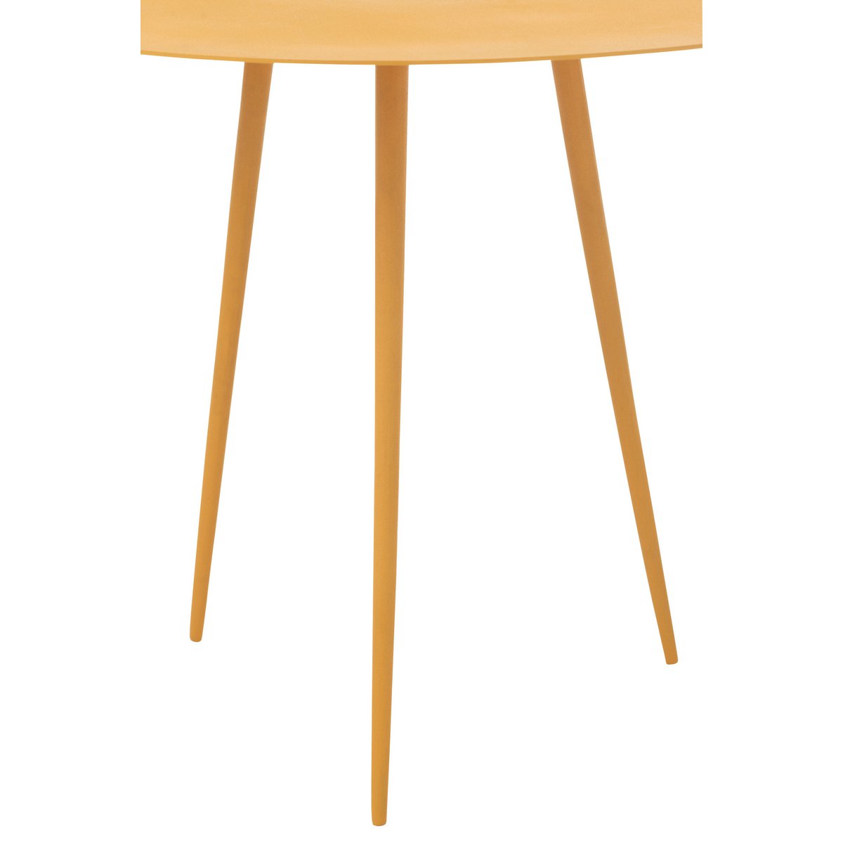 Table d'appoint J-Line en métal ocre vue de face