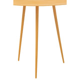 Table d'appoint J-Line en métal ocre vue de face