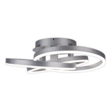 Plafonnier LED en aluminium brossé blanc 58 cm