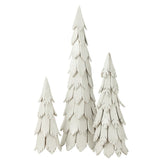 Sapin de Noël décoratif J-Line en pièces de bois - blanc - grand