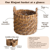 Ambiance intérieure avec le panier Rinjani en fibre naturelle