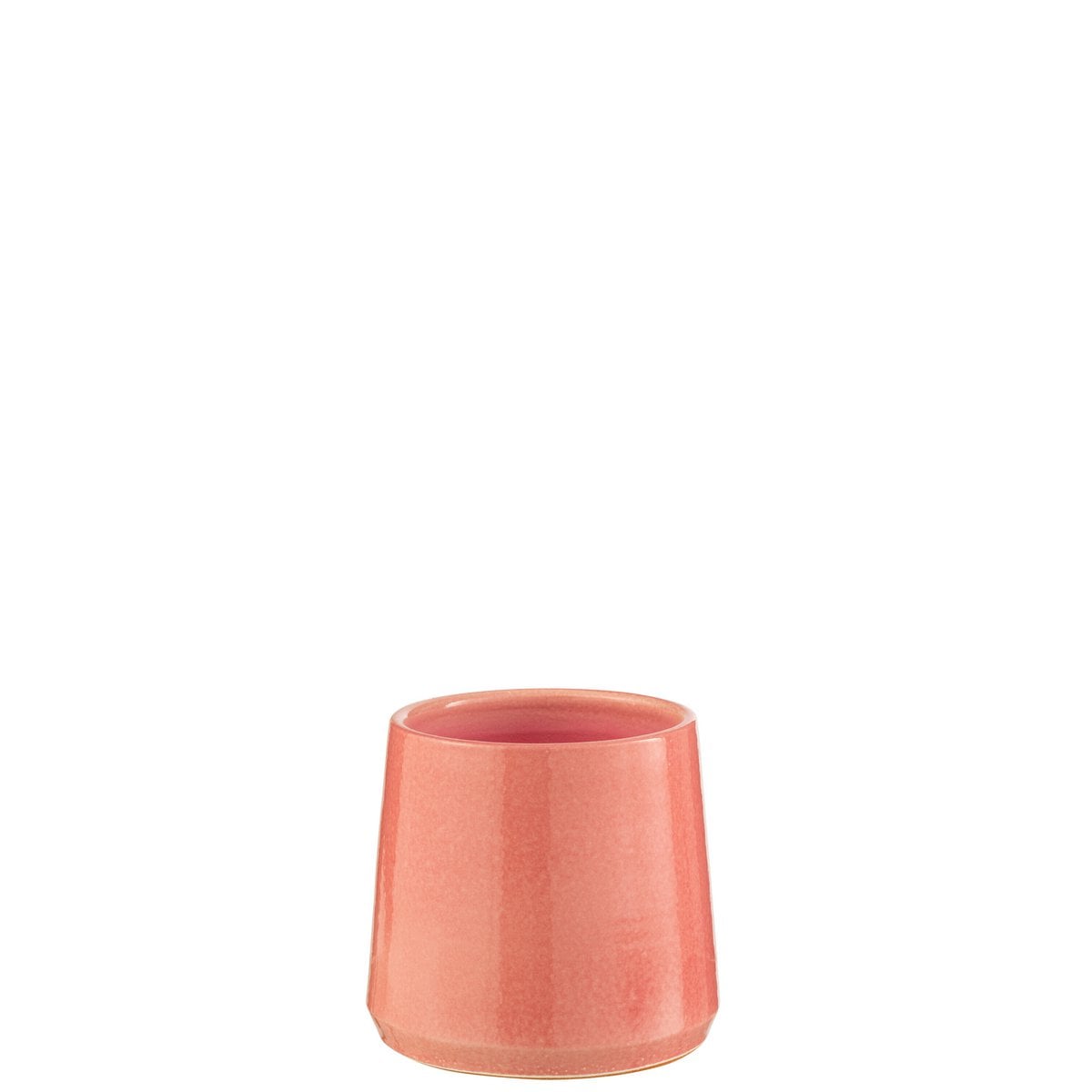 Vase J-Line Flowerpot Rond en céramique rose, élégant et moderne