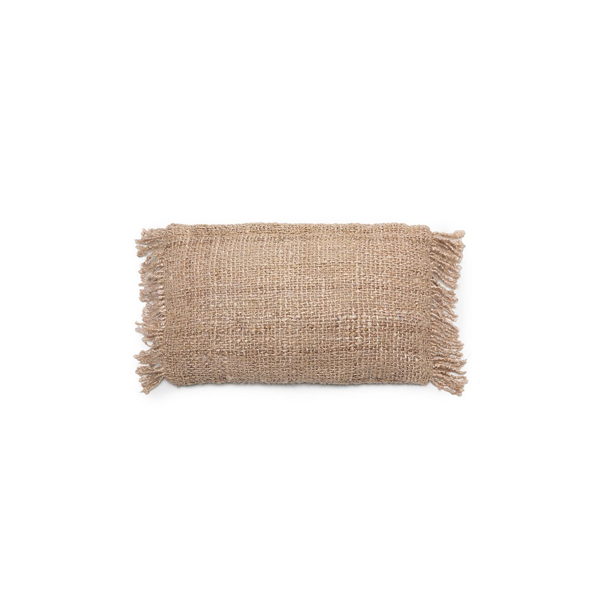 Housse de coussin Oh My Gee beige vue de face, texture douce