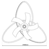 Le plafond LED moderne "Riccio", y compris le ventilateur, la fonction de lumière nocturne, la gradation et le réglage de la température de la lumière, est équipé de LED fermement installées et dispose d'un Øvon 58 cm approximatif.