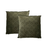 Coussin Velours Violetta forêt foncée 45x45
