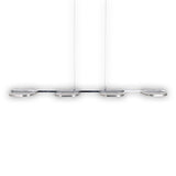 «Poutre» pendentif LED en métal et en plastique en acier-en-linge, avec LED intégrée