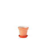 Pot J-Line Granada Stripes en céramique orange, vue de face