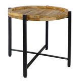 Table d'appoint ø55cm table basse table de salon ronde structure métal Sioux