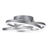 Plafonnier LED en aluminium brossé blanc 58 cm