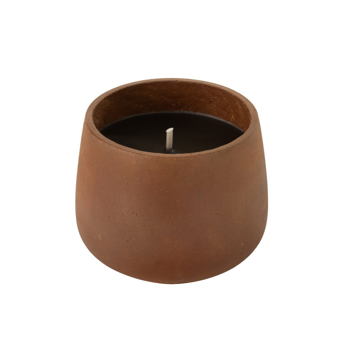 Bougie J-Line en ciment marron dans un cadre naturel